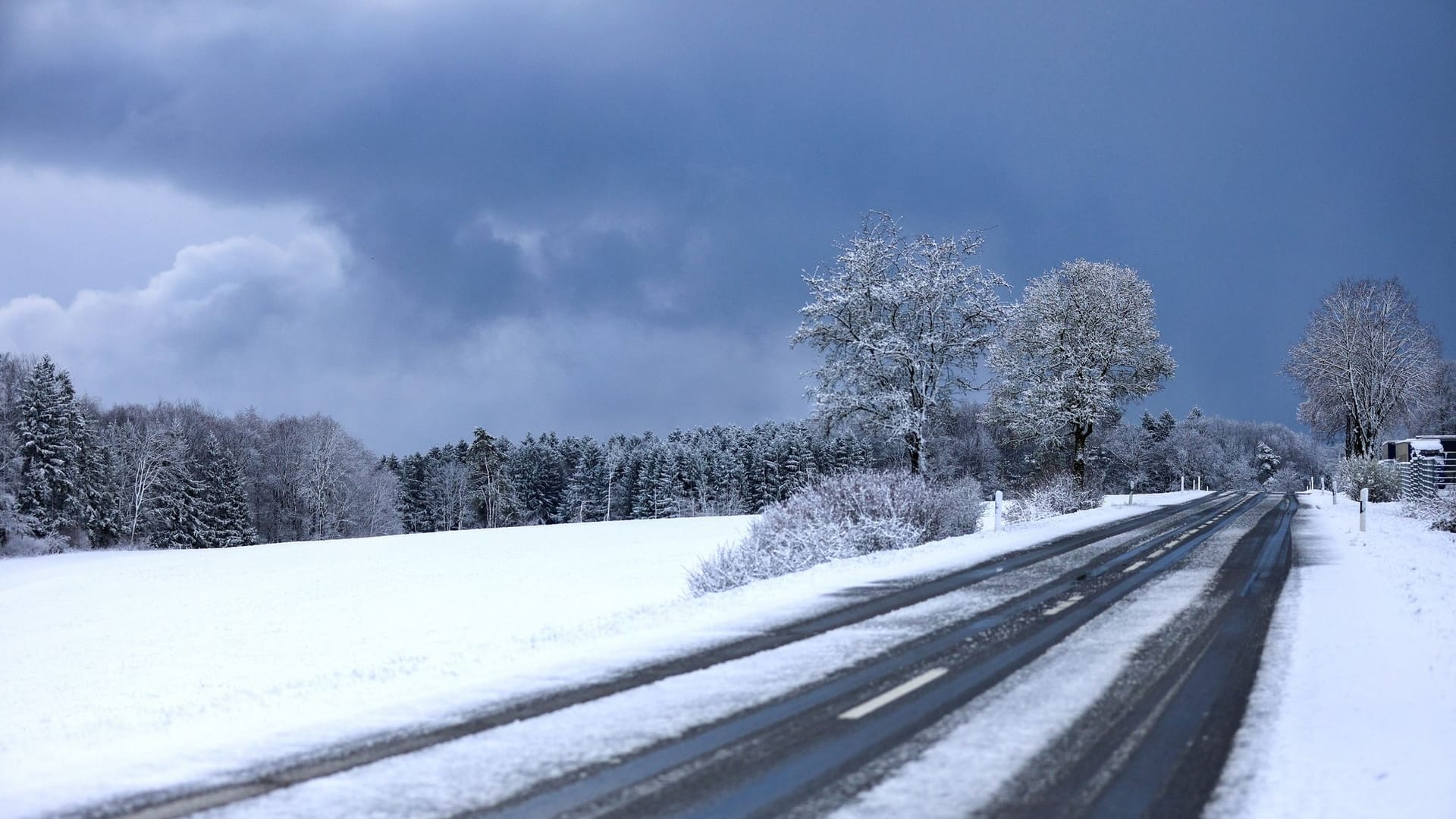 Schnee auf der Schwäbischen Alb