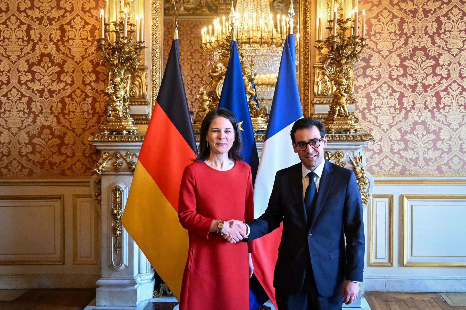 Annalena Baerbock und Stephane Sejourne