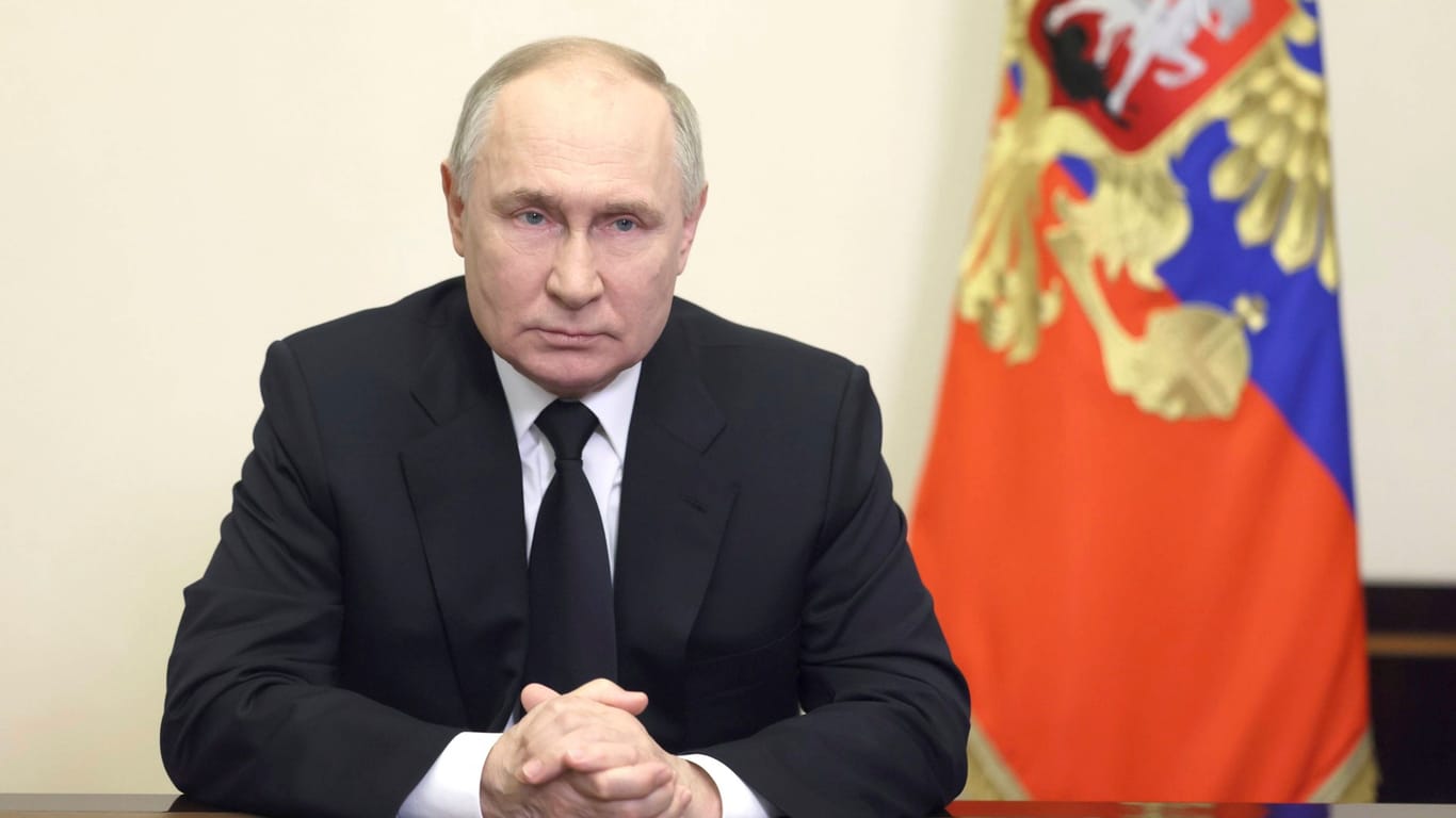 Kremlherrscher Putin wendet sich nach dem Terroranschlag an seine Bürger.