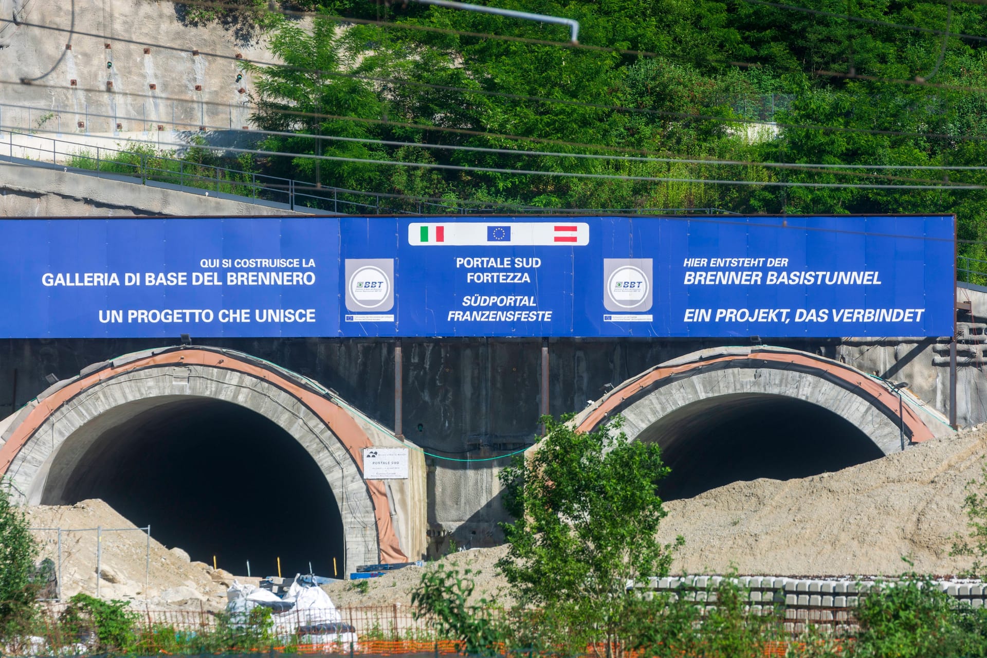 Die Baustelle des Brenner-Basistunnels: Am Donnerstag wurde ein Arbeiter bei einem Unfall getötet.