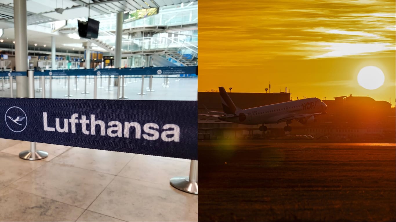 Die Check-in-Schalter von Lufthansa in Nürnberg: Am Albrecht Dürer Airport beschäftigt die Airline kein eigenes Bodenpersonal.