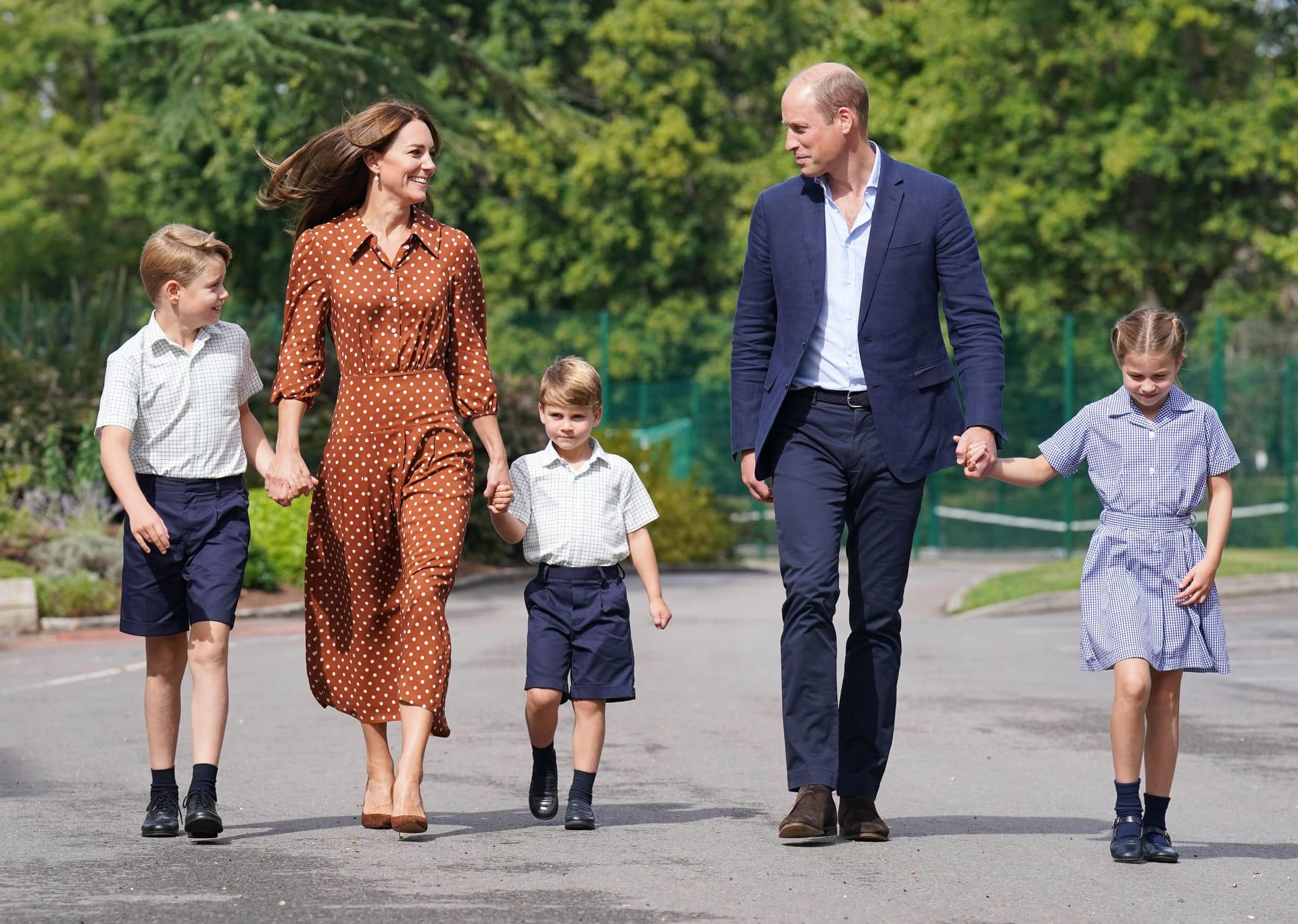 William und Kate mit ihren Kindern George, Louis und Charlotte.