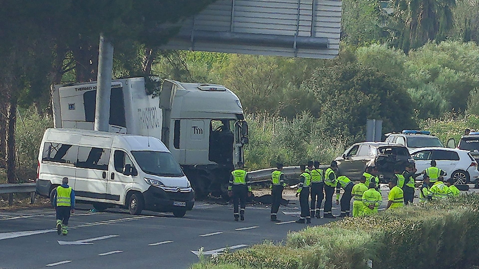 Sechs Tote bei Verkehrskontrolle in Spanien Sechs Tote bei Verkehrskontrolle in Spanien
