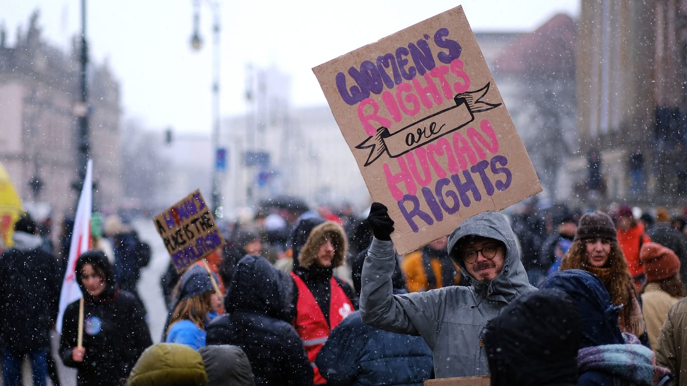 Demonstration zum Internationalen Frauentag (Archivbild): In Berlin ist der 8. März bereits Feiertag.