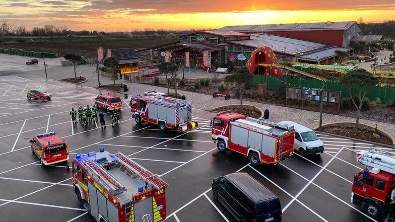 Karls Erdbeerhof in Döbeln: Der Großeinsatz war ein Fehlalarm.