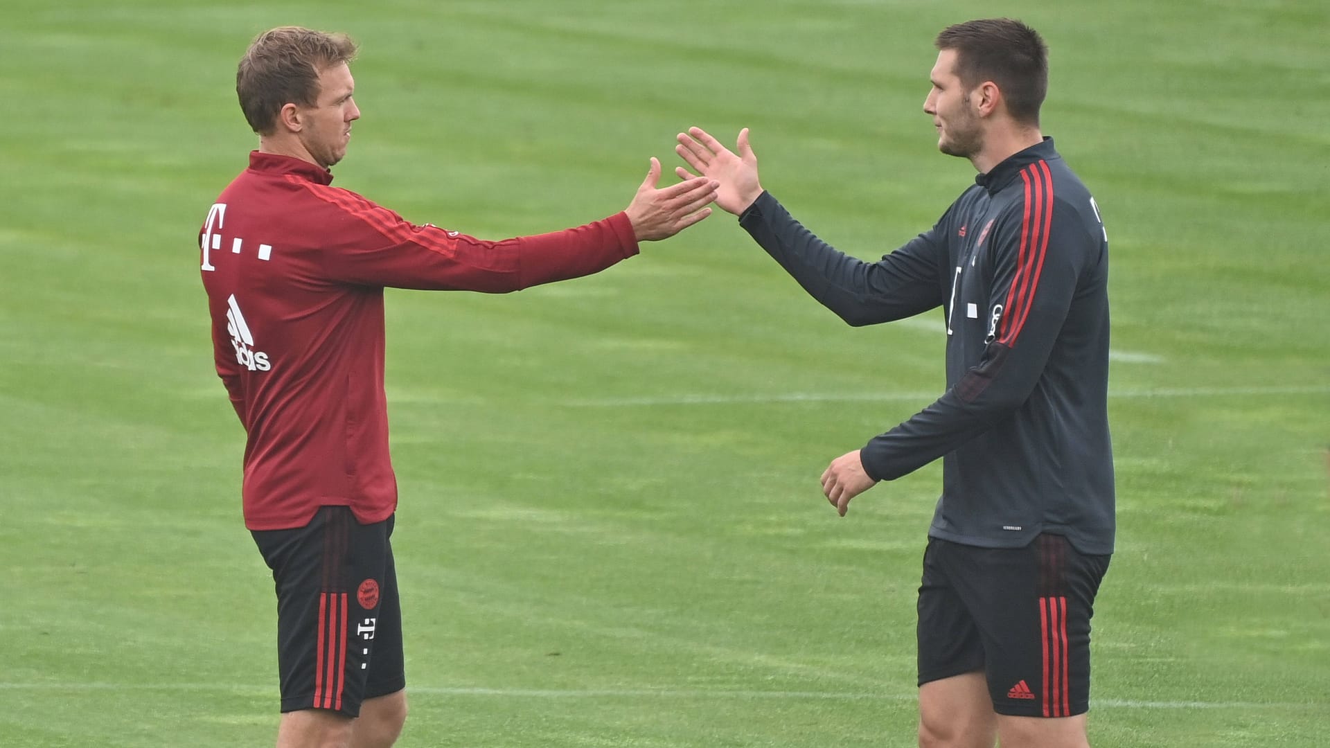 Julian Nagelsmann (l.) und Niklas Süle kennen sich gut aus gemeinsamen Zeiten in Hoffenheim und beim FC Bayern.