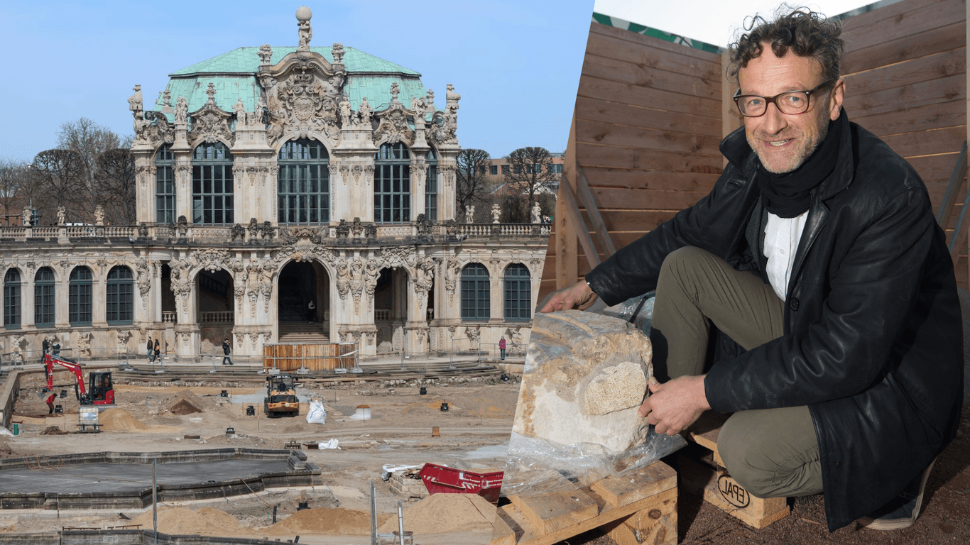Ausgrabungsleiter Hartmut Olbrich blickt auf die erfolgreiche Ausgrabung im Zwinger-Innenhof zurück: Mit seinem Team hat er eine Gesamtfläche von 14.500 Quadratmetern erforscht.
