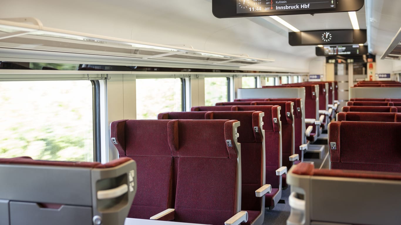 Die Economy Class der neuen Railjet-Züge.