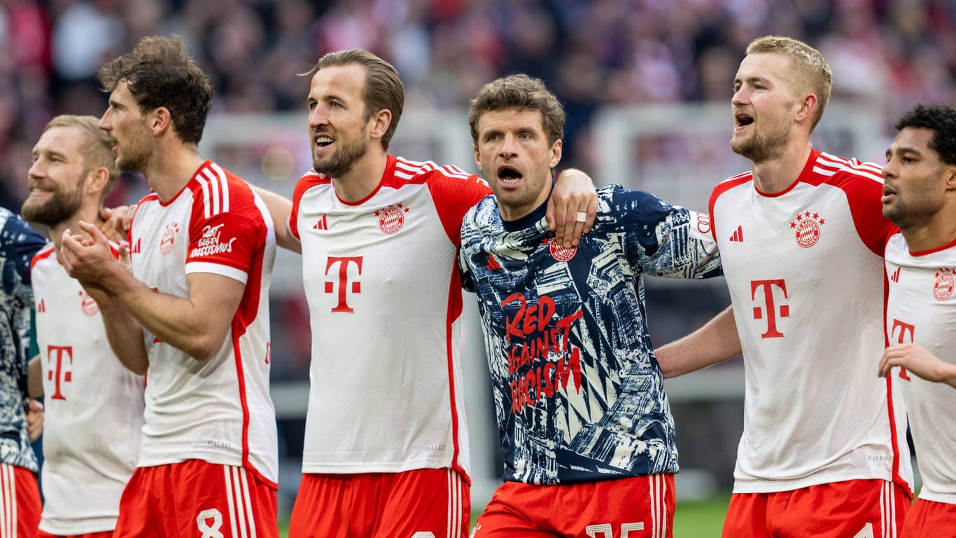 Ausgelassener Jubel: Der FC Bayern hat im Spiel gegen Mainz ein Ausrufezeichen gesetzt.