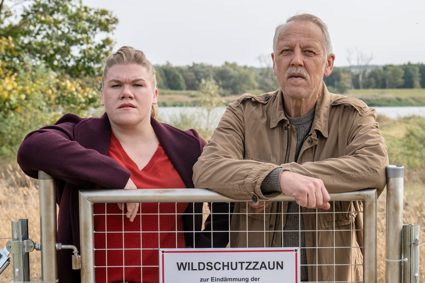 "Polizeiruf": Gisa Flake als Alexandra Luschke und Frank Leo Schröder als Karl Rogov.