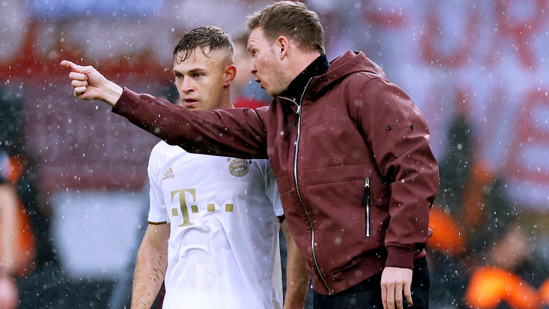 Joshua Kimmich (l.) und Julian Nagelsmann hatten schon zu Bayern-Zeiten ein enges Verhältnis.