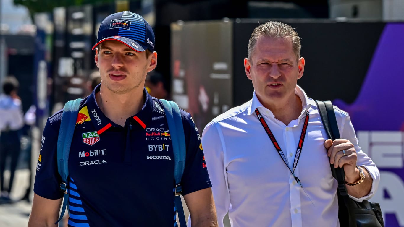 Max Verstappen und sein Vater Jos (r.): Letzterer war früher selbst Formel-1-Pilot.