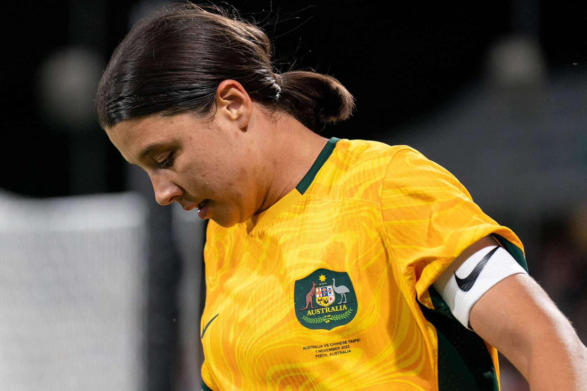 Sam Kerr im Trikot Australiens: Die 30-Jährige steht aktuell im Fokus der britischen Justiz.