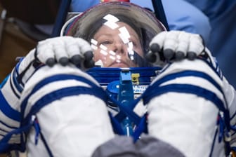 Vor dem Sojus-Start zur ISS