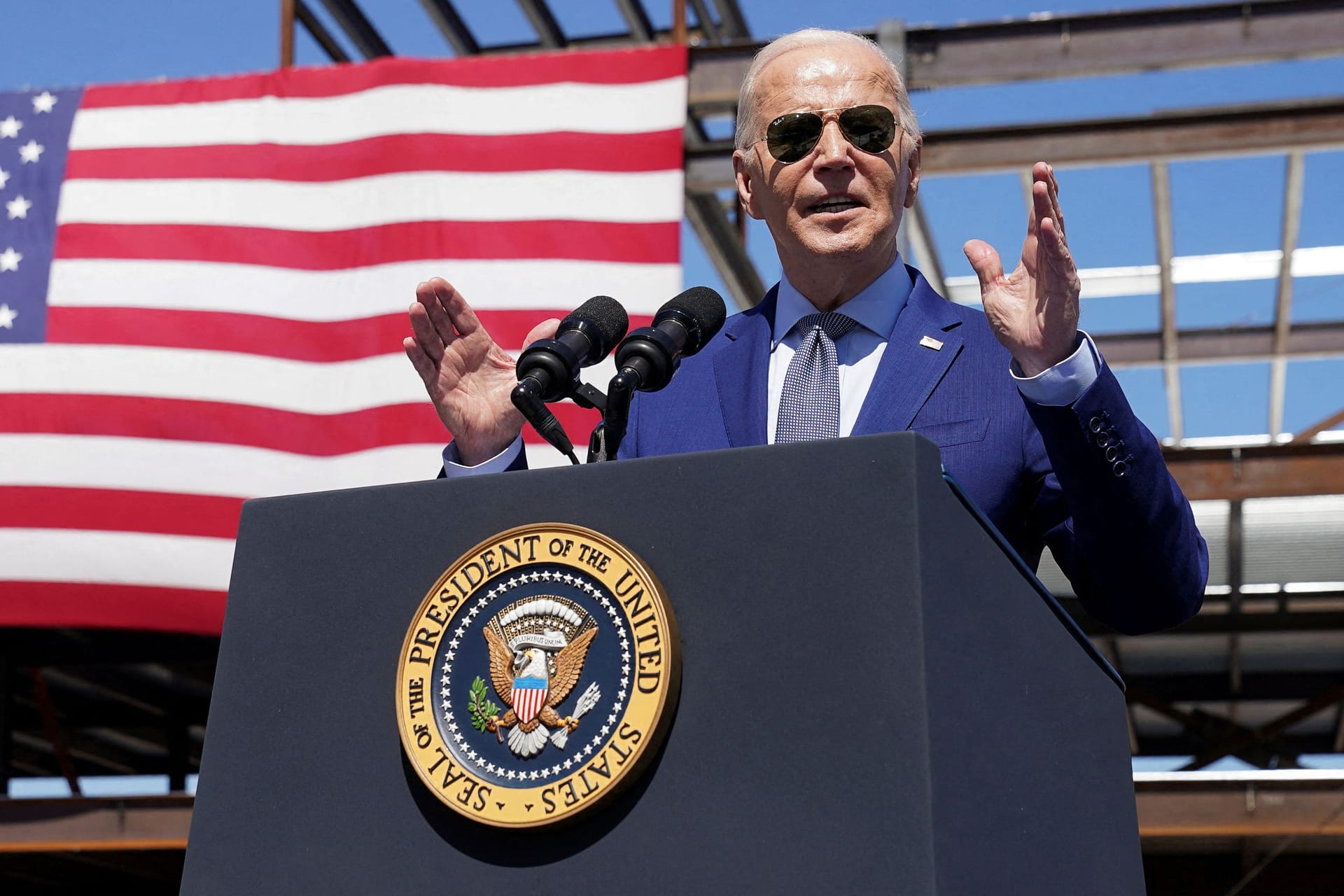 Jede Stimme zählt: Im Wahlkampf muss Joe Biden das Gaza-Thema in den Griff bekommen (Archivbild).