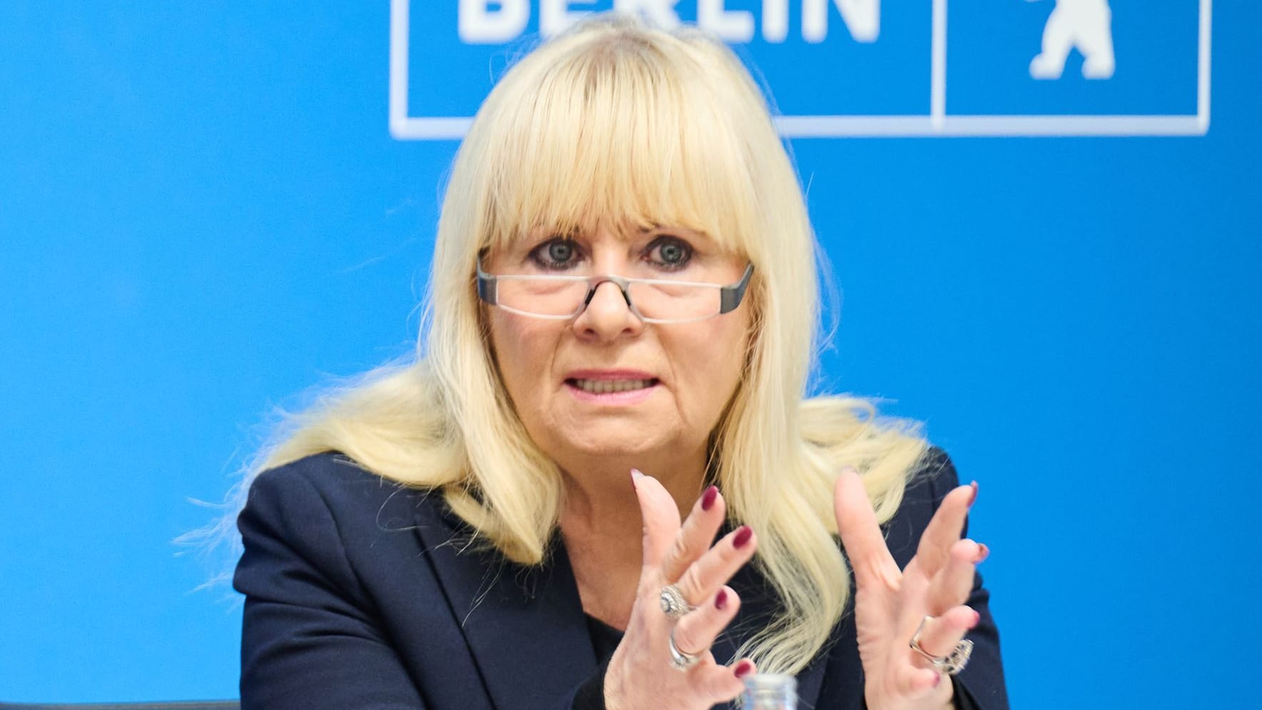 Iris Spranger (SPD), Berliner Senatorin für Inneres und Sport: Auf einer Pressekonferenz äußerte sie sich zur Bedrohungslage in Berlin nach einem mutmaßlich islamistischen Terroranschlag bei Moskau. Iris Spranger (SPD), Berliner Senatorin für Inneres und Sport: Auf einer Pressekonferenz äußerte sie sich zur Bedrohungslage in Berlin nach einem mutmaßlich islamistischen Terroranschlag bei Moskau.