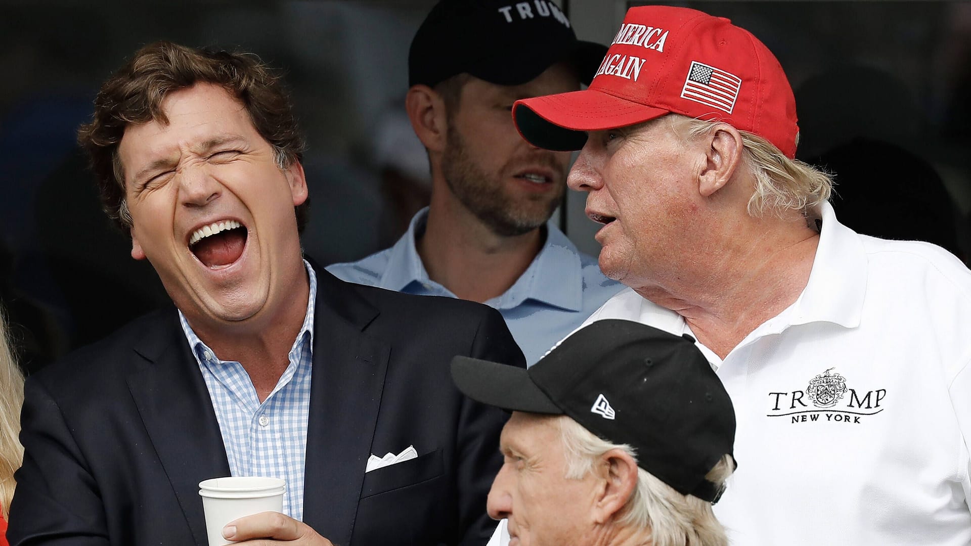 Tucker Carlson (links) mit Donald Trump: Steht er vor einer Karriere in der Politik?