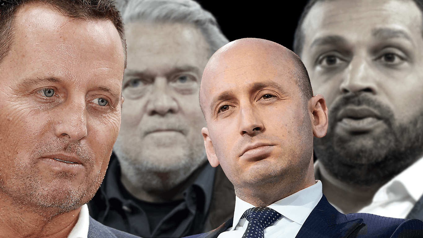 Richard Grenell, Stephen Bannon, Stephen Miller und Kash Patel: Werden die vier Männer wichtige Rollen unter Donald Trump spielen?