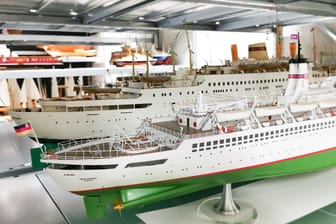 Bremen, Bremerhaven: Schiffsmodelle des Deutschen Schifffahrtsmuseums in Bremerhaven. Auch solche Modelle werden für das «Digitale Depot» gescannt, mit dem das Museum große Teile seiner Sammlung nach und nach digital zugänglich machen möchte.