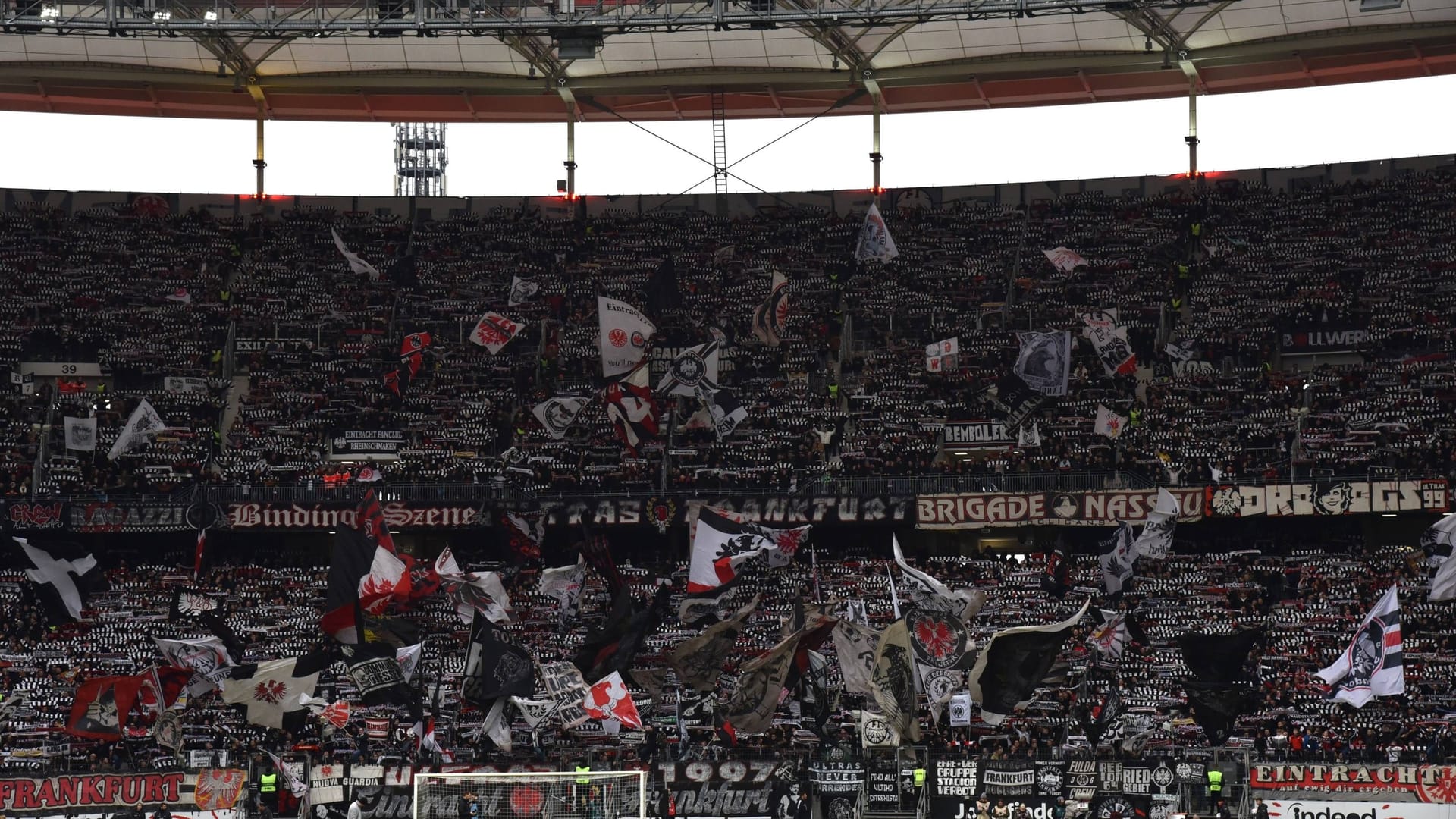 Eintracht-Fans im Stadion (Symbolbild): Anlässlich des 125. Jubiläums präsentiert Eintracht Frankfurt ein neues Trikot.