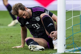 Am Boden: Bayern-Star Harry Kane im Spiel gegen Darmstadt.
