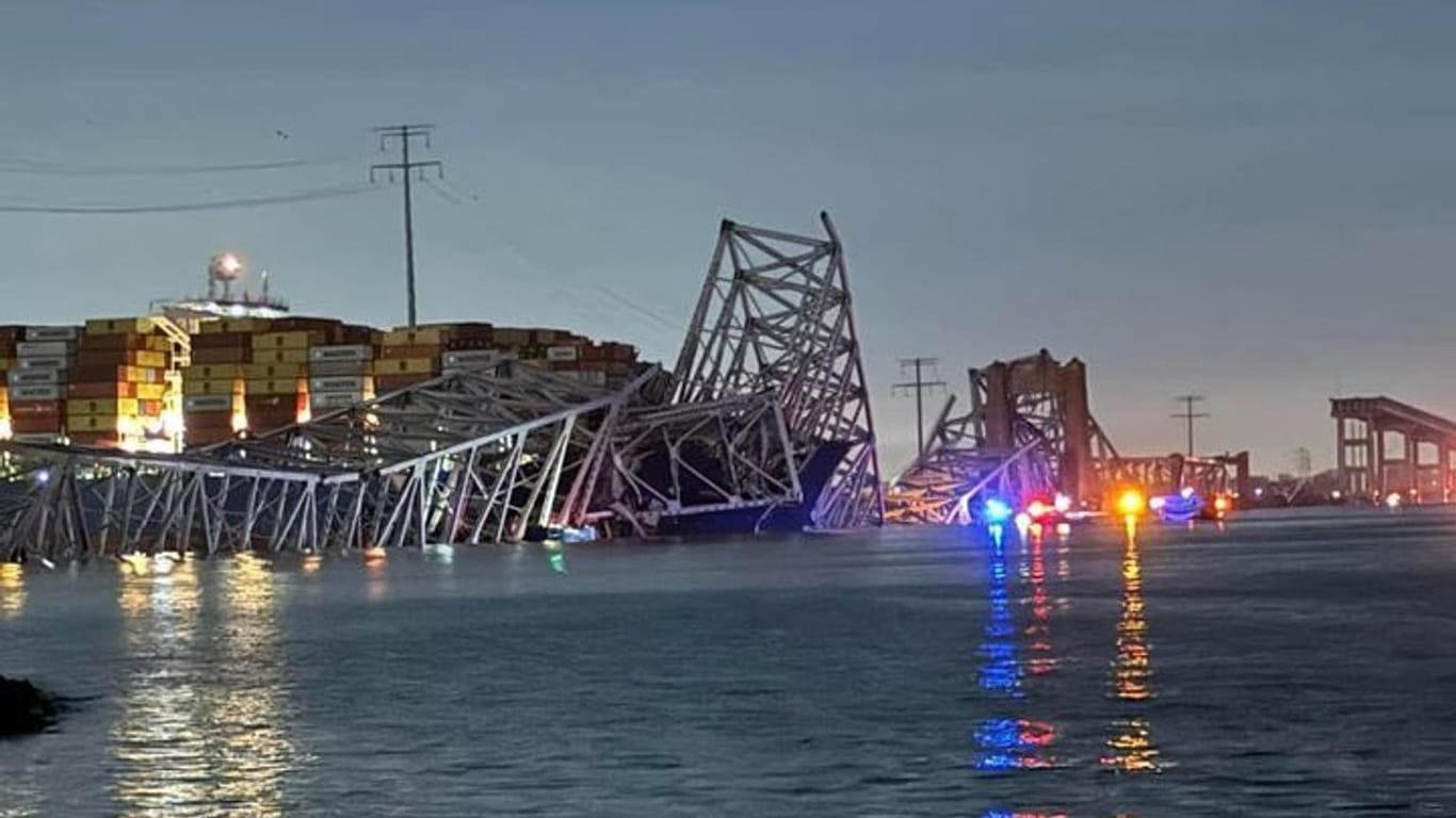 Brücke in Baltimore nach Schiffskollision eingestürzt