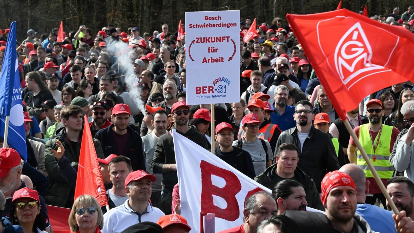 Kundgebung bei Bosch