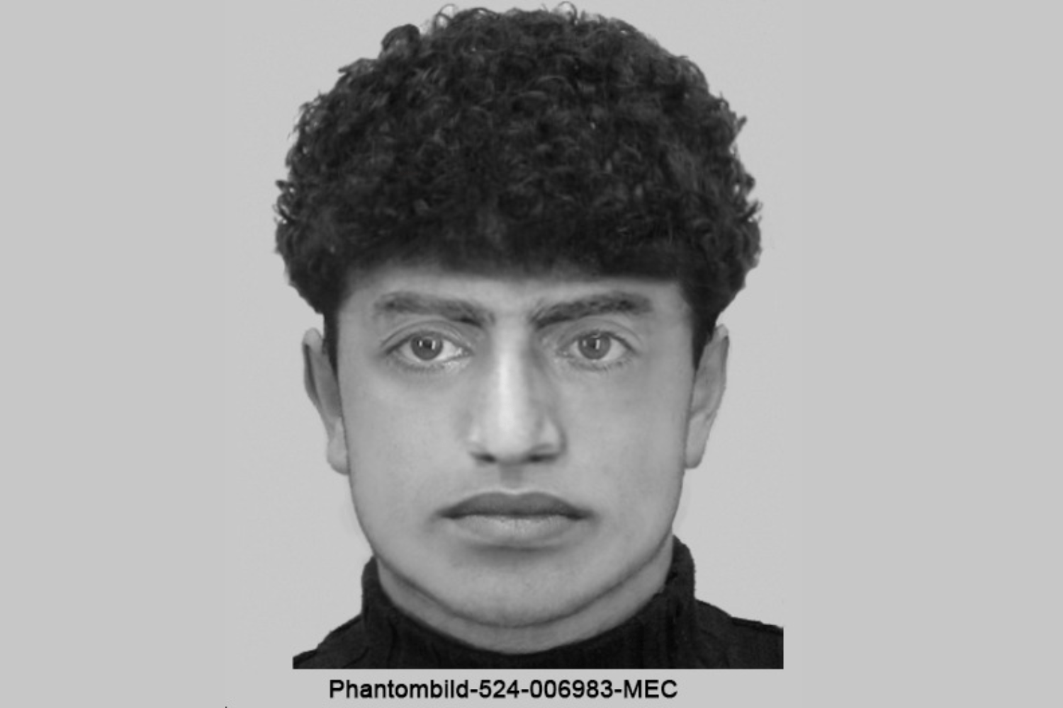 Dieser Mann soll auf zwei 17-jährige Mädchen eingestochen: Phantombild der Polizei.