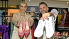 Moderatorin Verena Kerth und Sänger Marc Terenzi: Das Paar bot Schuhe und Kleidungsstücke zum Verkauf an.