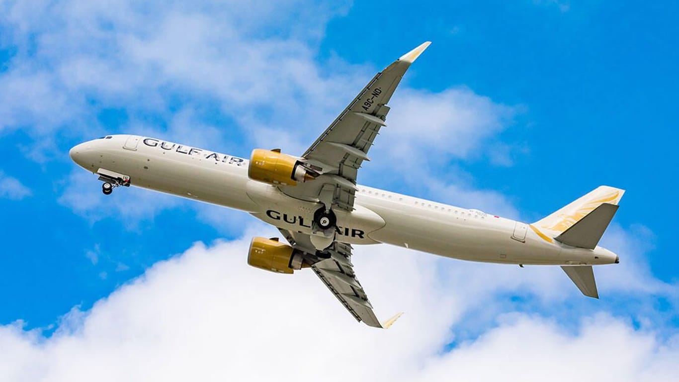 Mit einem Airbus A321neo will Gulf Air die Reise von München nach Bahrain antreten.