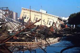 Schweres Erdbeben in der San Andreas Verwerfung im Jahr 1989 (Archivbild): Mit einer Stärke von 6,9 hat das Beben schwere Schäden angerichtet.