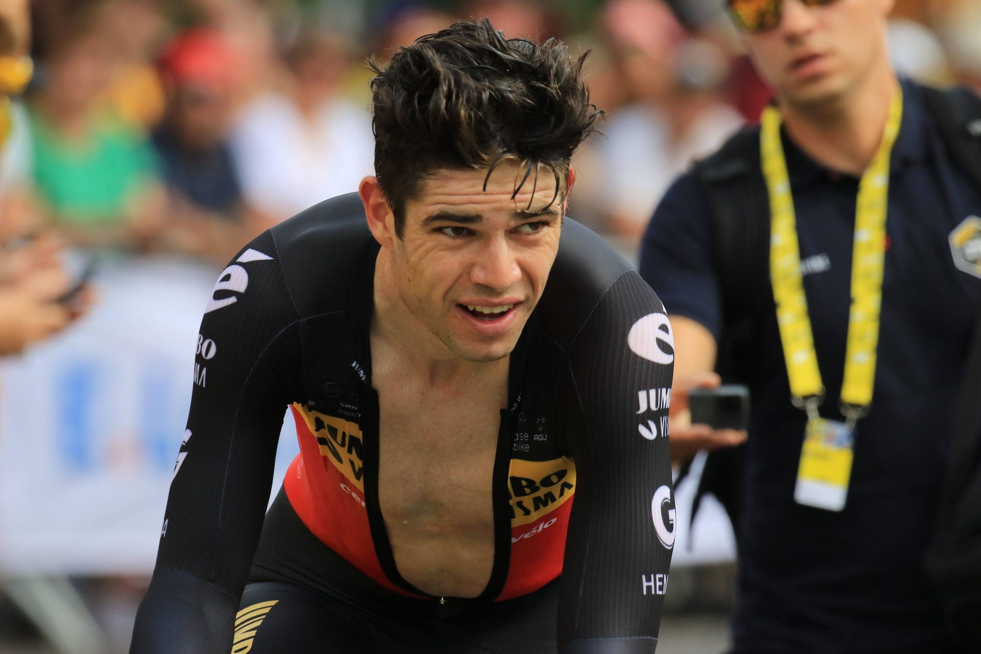 Wout van Aert: Er stürzte Ende März schwer.