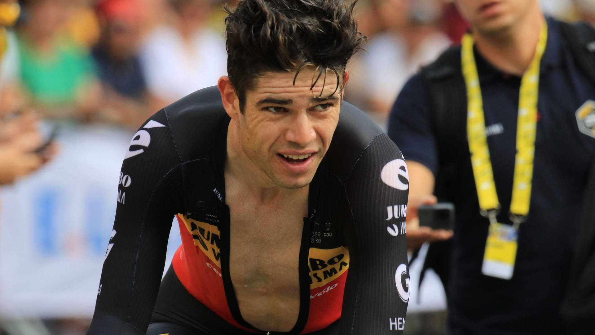 Wout van Aert: Er stürzte Ende März schwer.