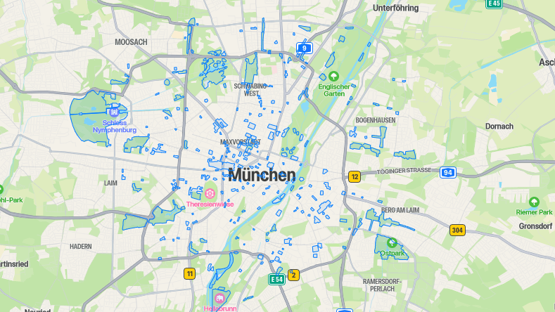 Wo Apple zu Fuß (per Rucksack) Bilder erfasst: Vom 23. bis zum 8. Juli 2024 will das Unternehmen diese Bereiche abgehen.
