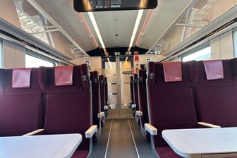 Die Economy-Klasse der neuen Railjets: Über Rosenheim, Innsbruck und Bozen fahren sie künftig bis nach Bologna und Verona.