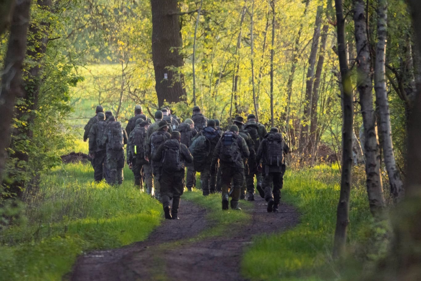 Soldaten im Wald bei Bremervörde: Sie suchen weiter nach dem vermisstem sechsjährigen Arian.