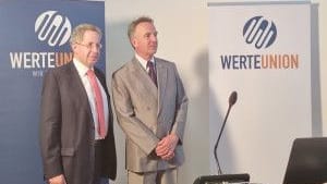 Maaßen und Homburg: In Rheinland-Pfalz standen sie bei der Werteunion gemeinsam auf der Bühne.