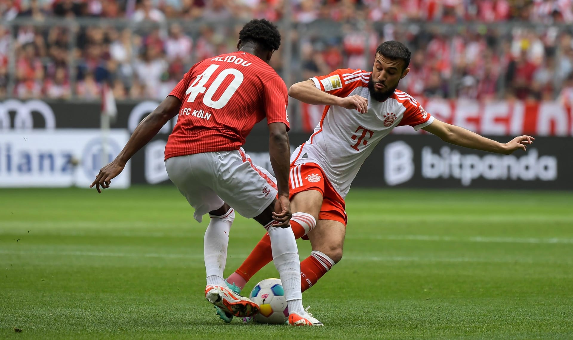 Noussair Mazraoui (bis 61. Minute): Als Linksverteidiger und Davies-Ersatz im Einsatz. Verlor Alidou direkt aus den Augen und ermöglichte so die erste Großchance (8.). Lief auch danach seinen Gegenspielern häufig hinterher (17.). Steigerte sich danach. Trotzdem ein durchwachsener Testlauf für das Arsenal-Spiel und das mögliche Duell mit Saka. Nach einer Stunde durfte er seine Kräfte dafür schonen. Note 3