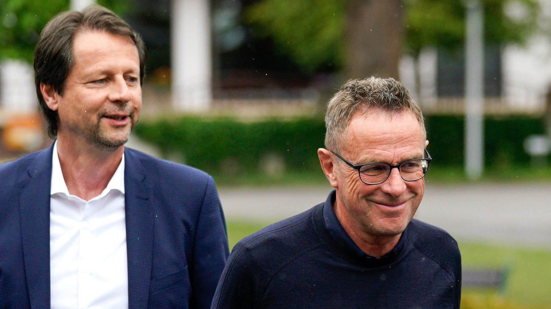 Peter Schöttel (l.) und Ralf Rangnick: Der ÖFB-Sportdirektor hat über das Interesse des FC Bayern gesprochen.