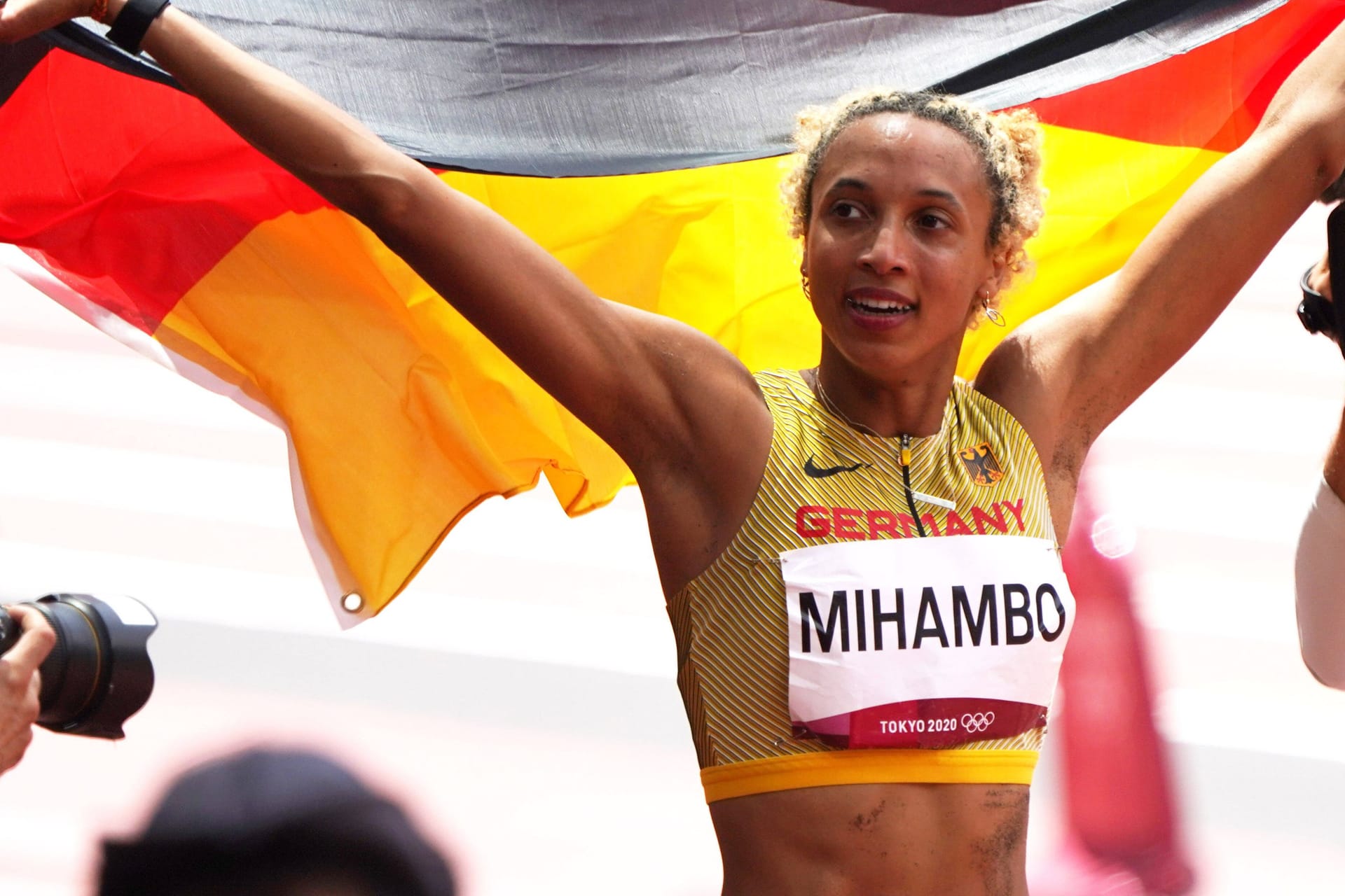 Malaika Mihambo: Sie wurde 2021 Olympiasiegerin in Tokio im Weitsprung.