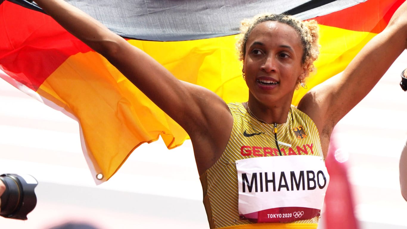Malaika Mihambo: Sie wurde 2021 Olympiasiegerin in Tokio im Weitsprung.