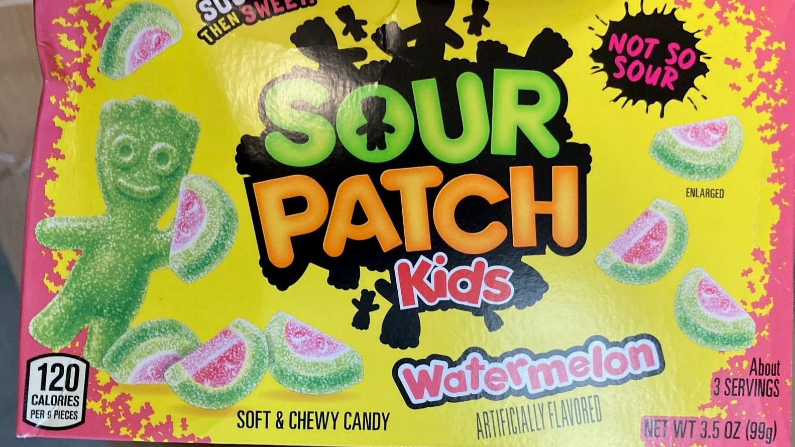 Die Sour Patch Kids der Sorte "Watermelon".