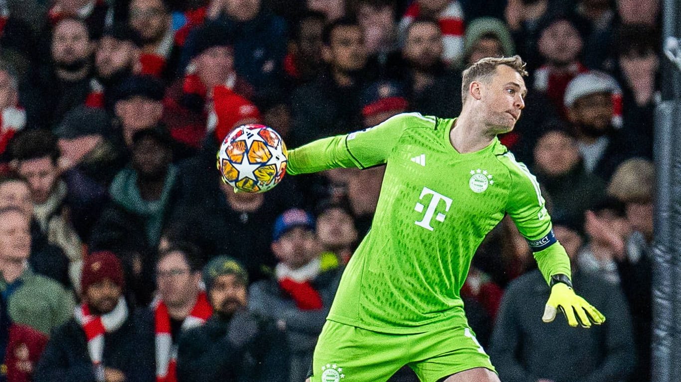 Manuel Neuer: Die Bayern erkämpften sich bei Arsenal ein Remis.