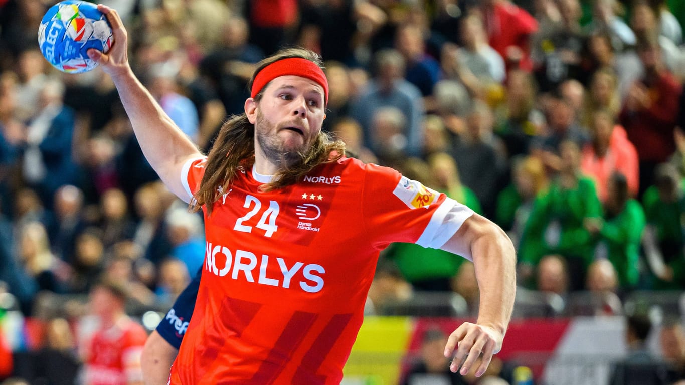 Mikkel Hansen, hier im Dänemark-Trikot im EM-Finale gegen Frankreich: Karriere mit vielen Titeln.