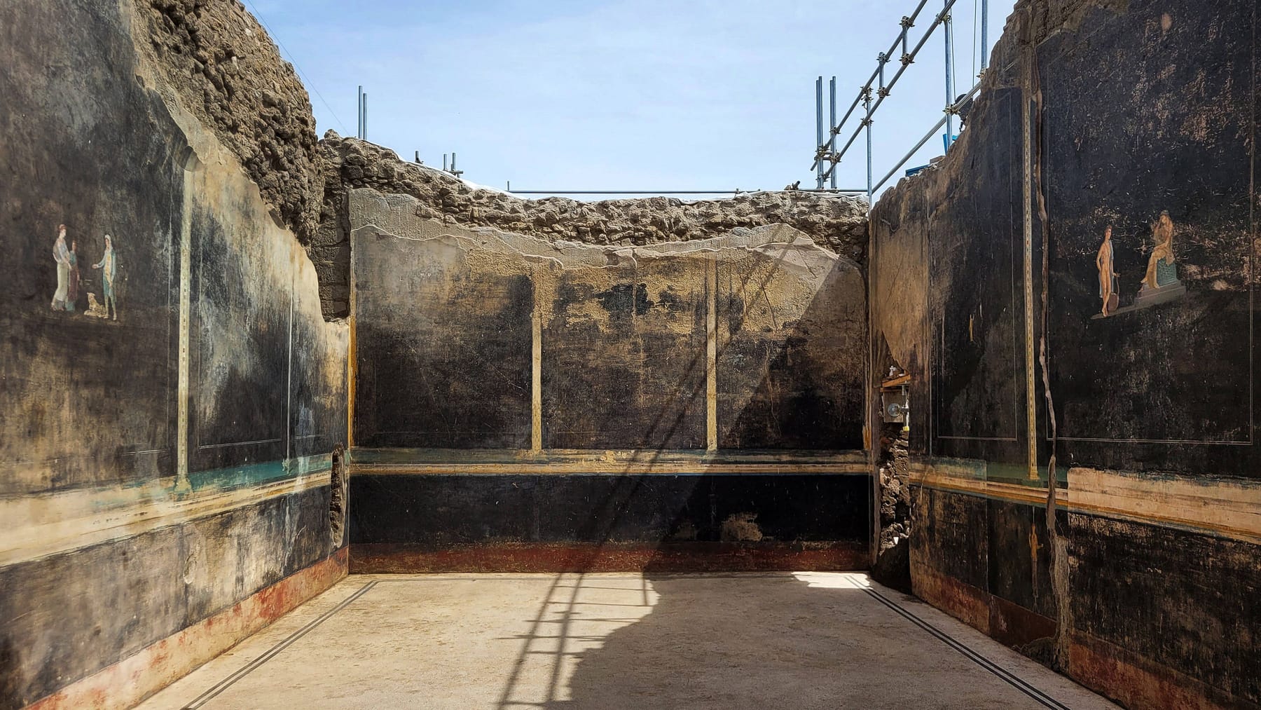 Nuovi affreschi scoperti durante gli scavi di Pompei