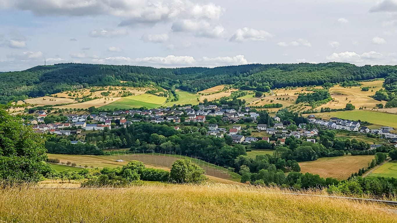 Landschaft im Eifelkreis Bitburg-Prüm: Hier fiel am Samstag ein Dreijähriger von einem Trecker.