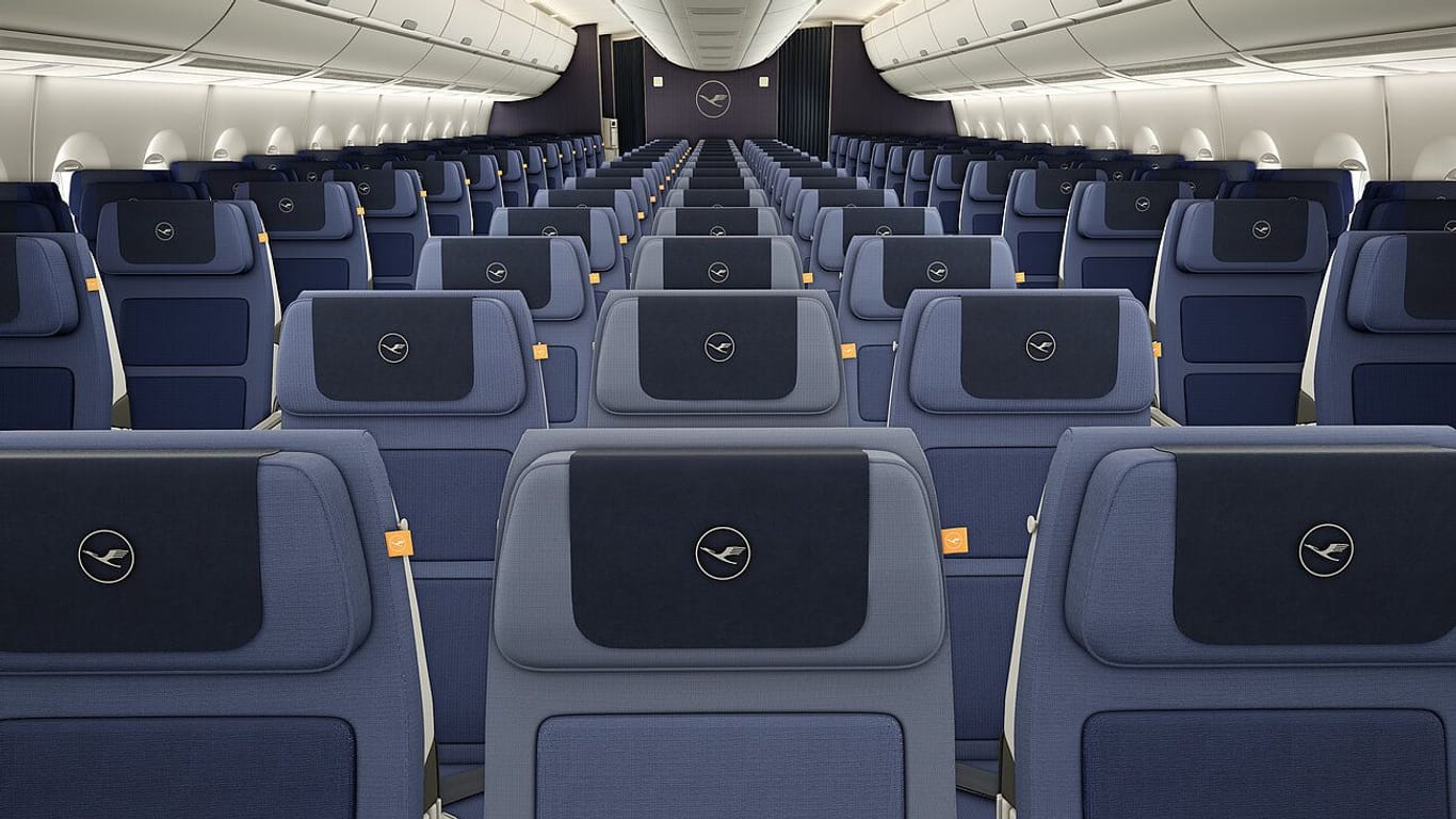 Die Economy Class in der neuen "Allegris": Lufthansa setzt auf mehr Komfort.
