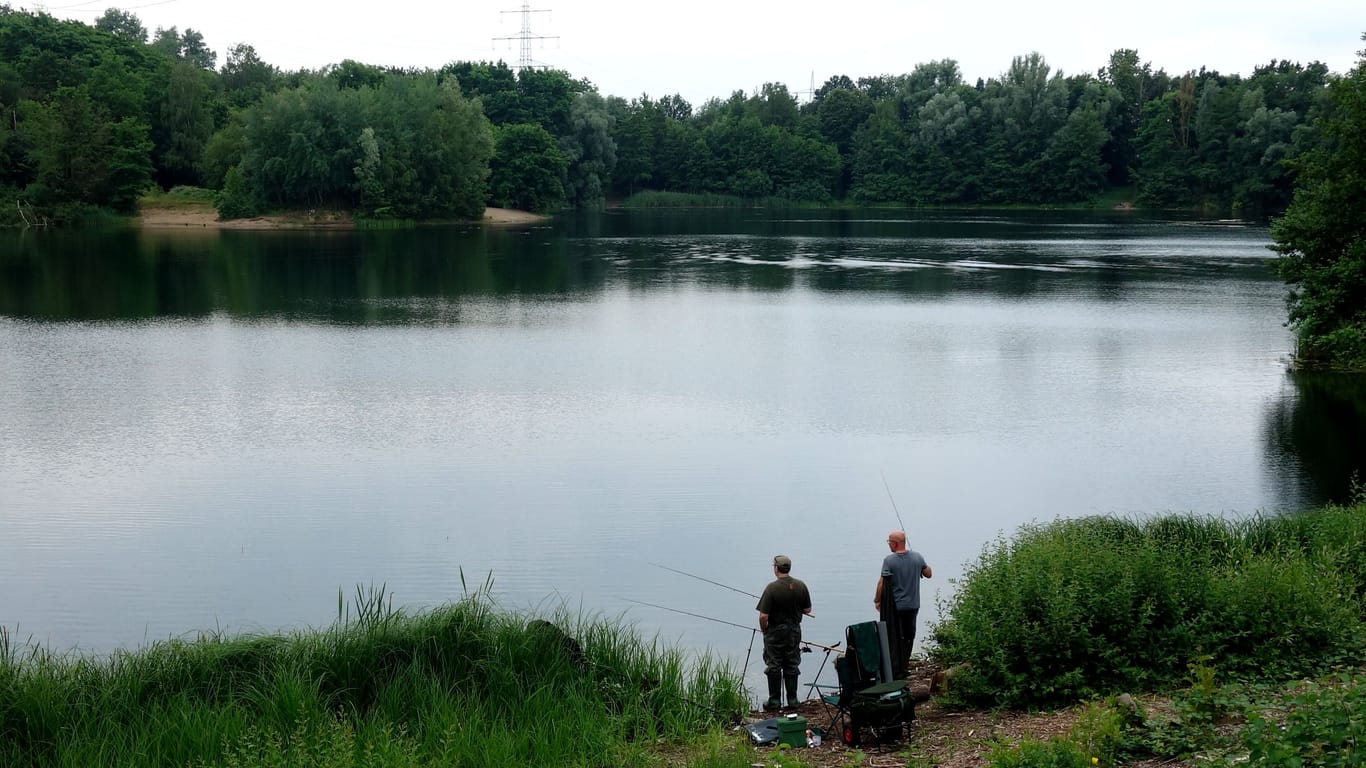 Großer Angelplatz am Silbersee.