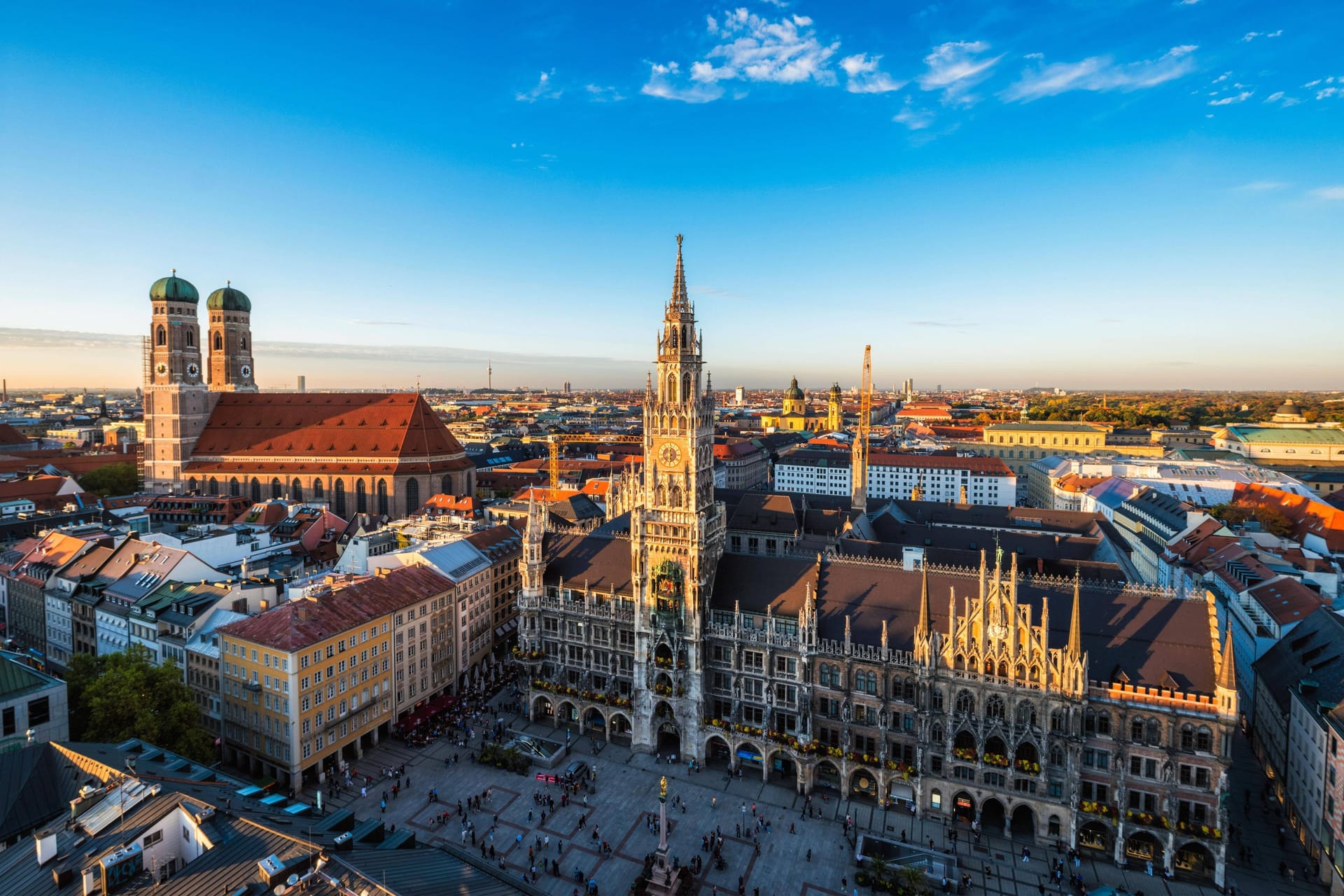 Blick auf den Marienplatz von oben (Archivbild): Vor allem die Innenstadt gilt als sehr fußgängerfreundlich.