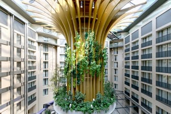 Pflanzen statt Fische: In der Hotellobby soll ein "Living Tree" entstehen.